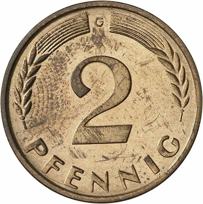 DE 2 Pfennig 1964 G