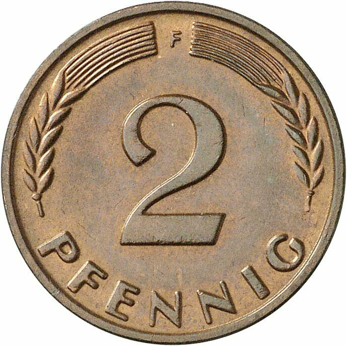 DE 2 Pfennig 1964 F