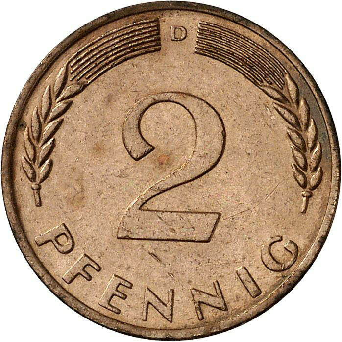 DE 2 Pfennig 1967 D