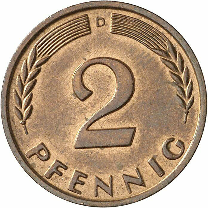 DE 2 Pfennig 1966 D