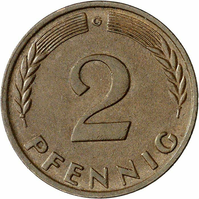 DE 2 Pfennig 1950 F