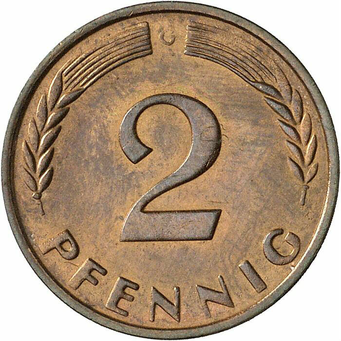 DE 2 Pfennig 1959 G