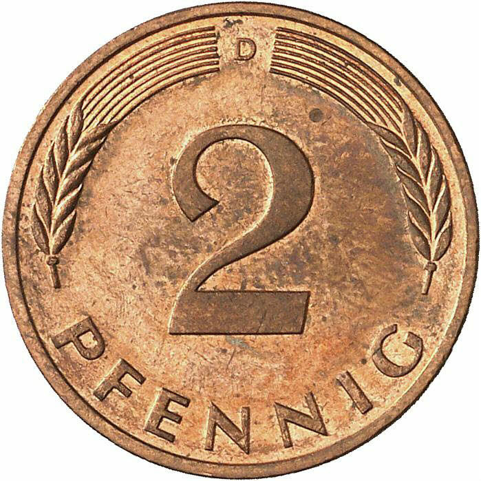 DE 2 Pfennig 1989 D