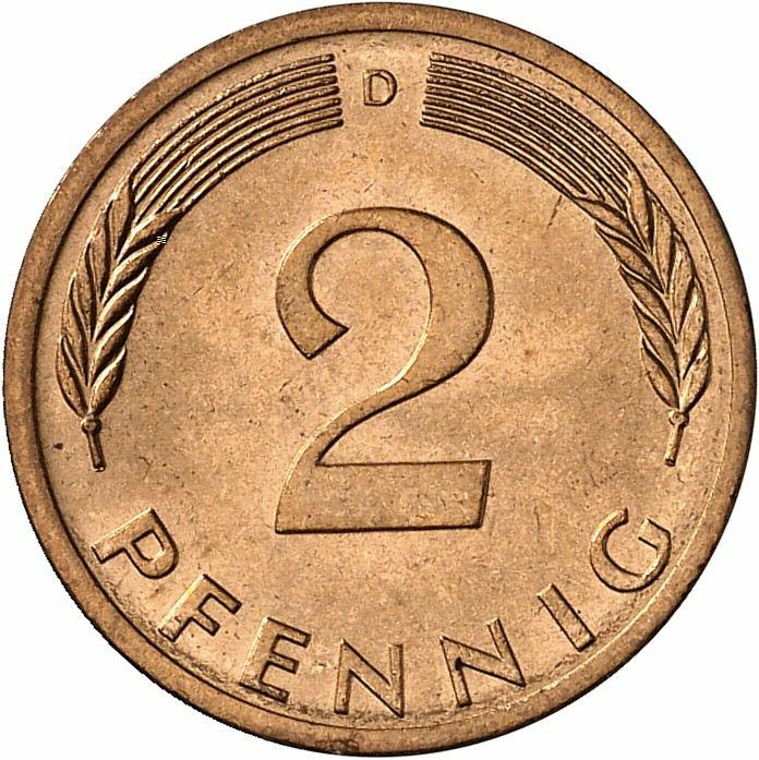 DE 2 Pfennig 1975 D