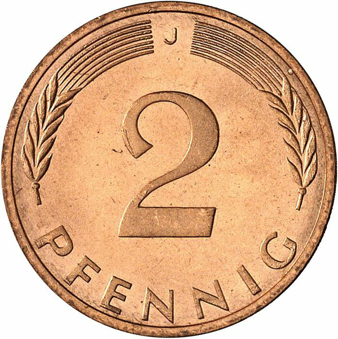 DE 2 Pfennig 1976 J