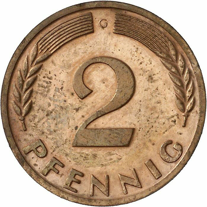 DE 2 Pfennig 1967 J