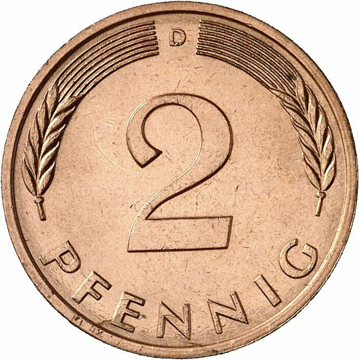 DE 2 Pfennig 1980 D