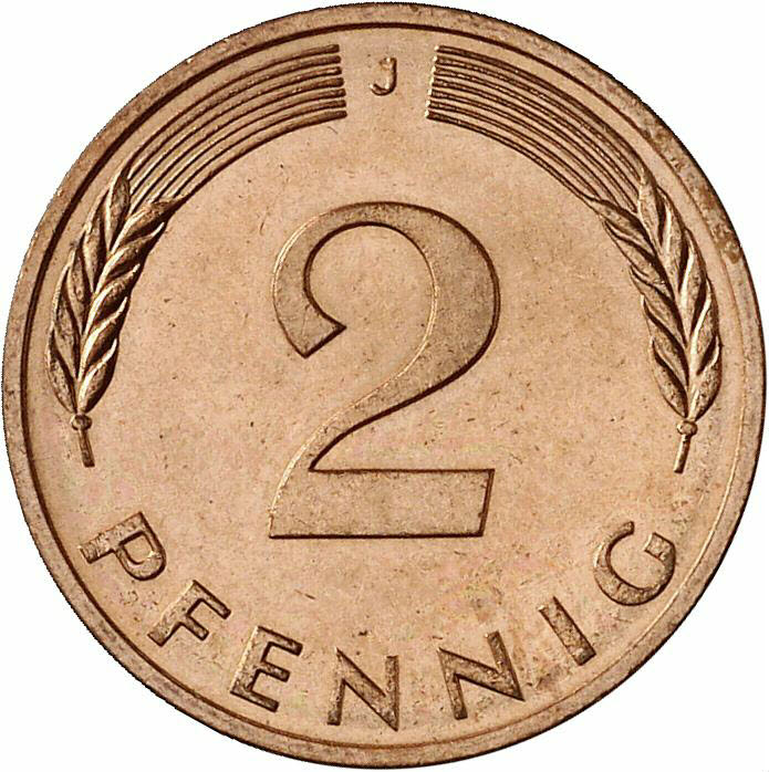 DE 2 Pfennig 1980 J