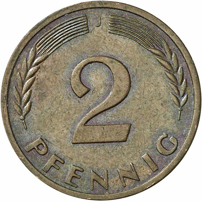 DE 2 Pfennig 1968 J