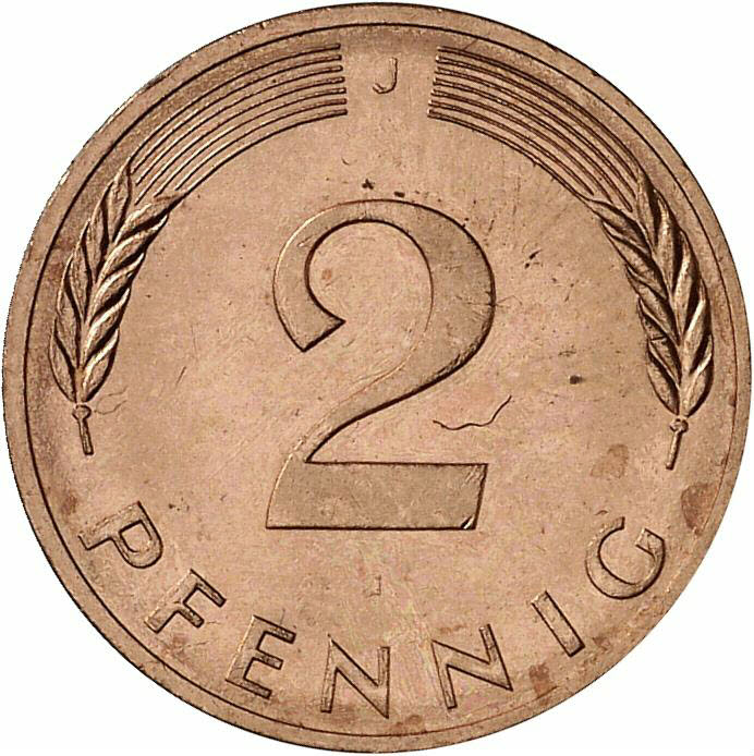 DE 2 Pfennig 1982 J