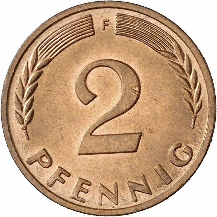 DE 2 Pfennig 1968 F