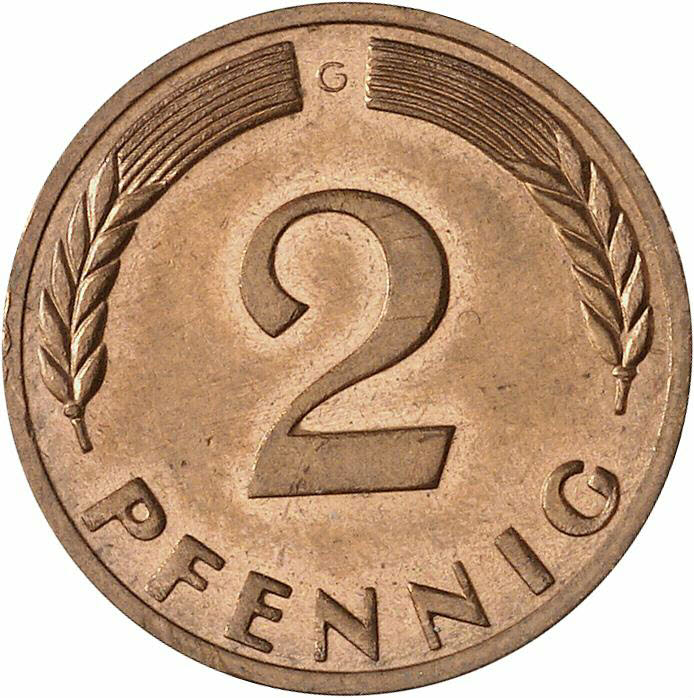 DE 2 Pfennig 1968 G