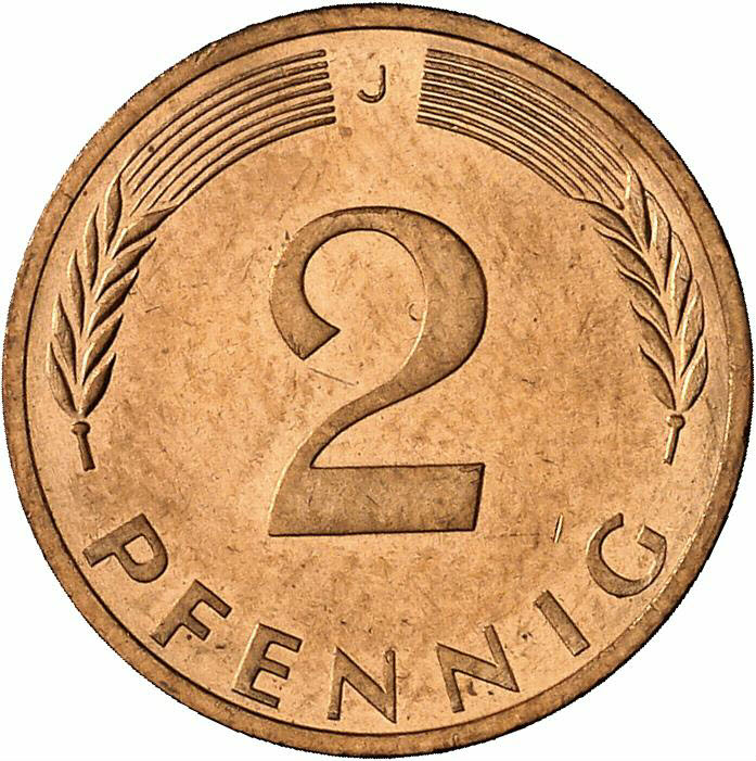 DE 2 Pfennig 1974 J