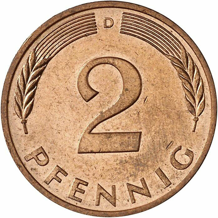 DE 2 Pfennig 1982 D