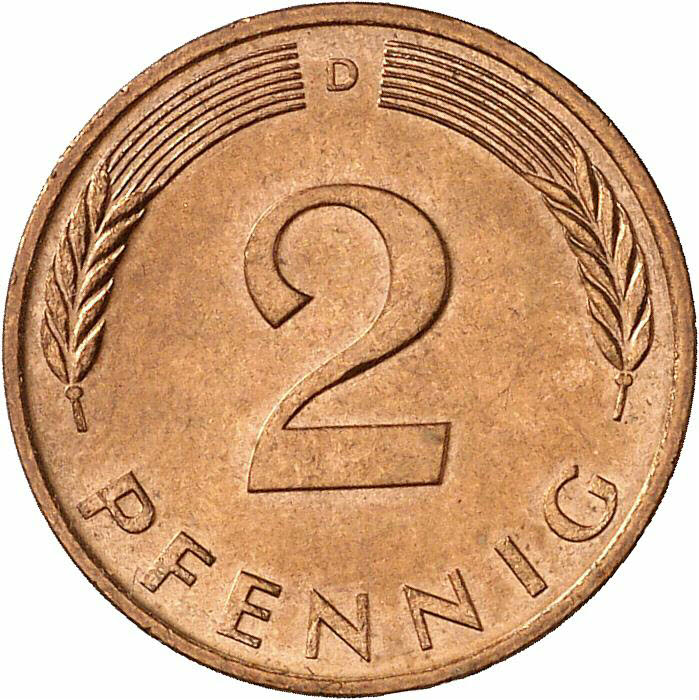 DE 2 Pfennig 1985 D
