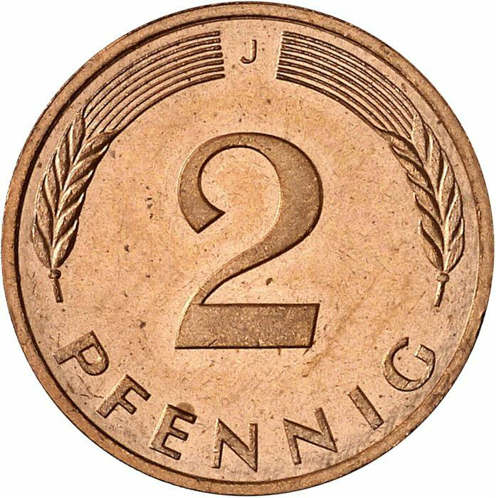 DE 2 Pfennig 1986 J