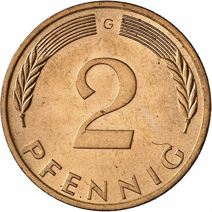 DE 2 Pfennig 1973 G