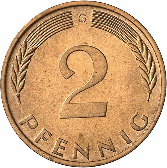 DE 2 Pfennig 1974 G