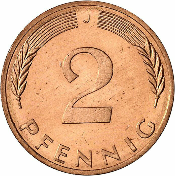 DE 2 Pfennig 1975 J