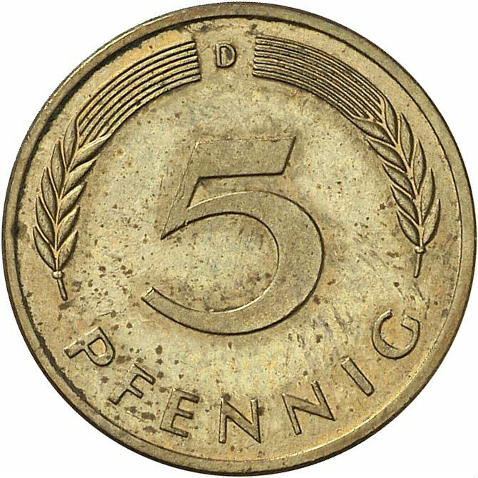 DE 5 Pfennig 1989 D