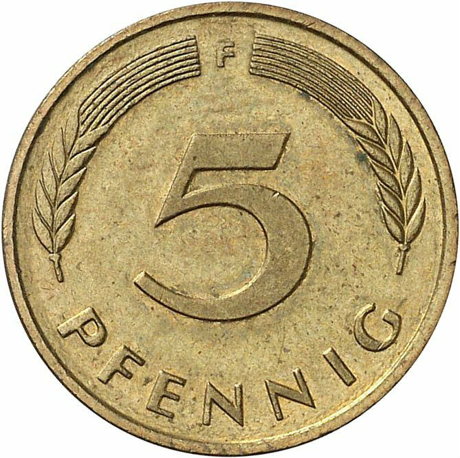 DE 5 Pfennig 1989 F