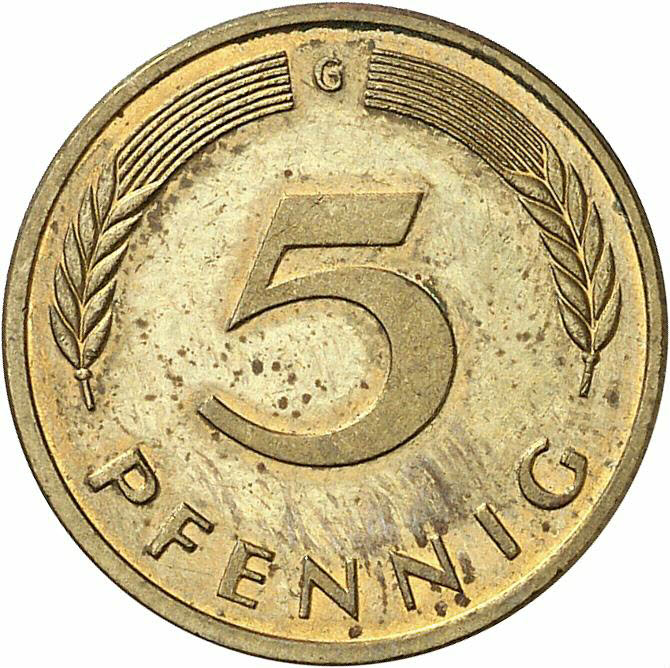 DE 5 Pfennig 1989 G