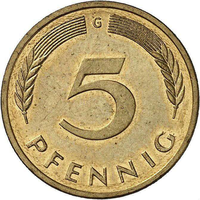 DE 5 Pfennig 1992 G