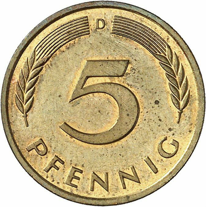 DE 5 Pfennig 1990 D