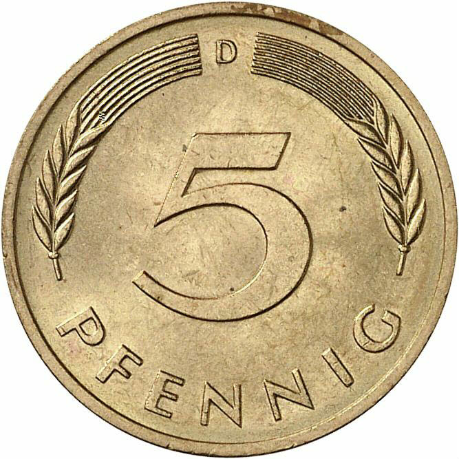 DE 5 Pfennig 1980 D
