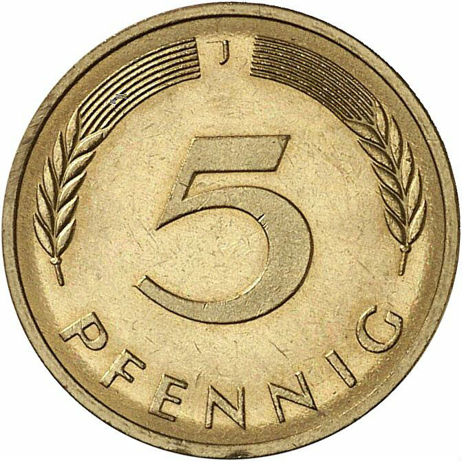 DE 5 Pfennig 1980 J