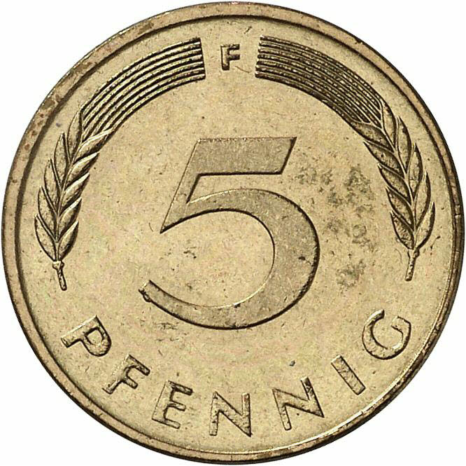 DE 5 Pfennig 1988 F