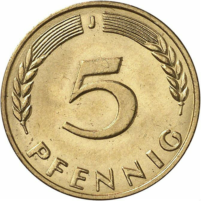 DE 5 Pfennig 1972 J