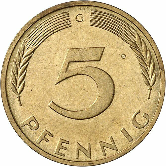 DE 5 Pfennig 1972 G