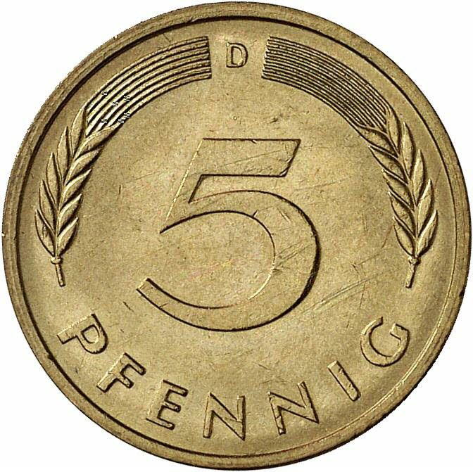 DE 5 Pfennig 1977 D