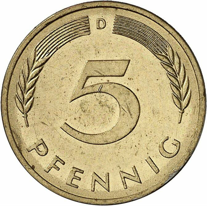 DE 5 Pfennig 1982 D