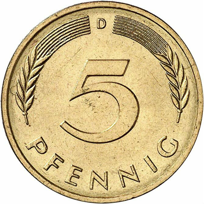 DE 5 Pfennig 1984 G