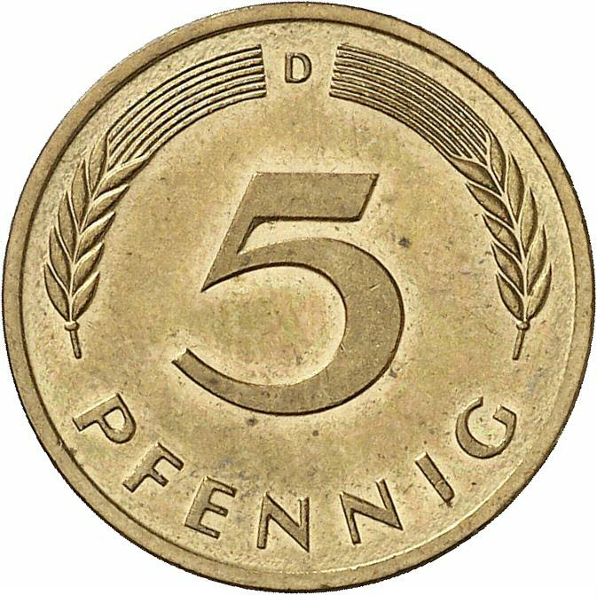 DE 5 Pfennig 1986 D