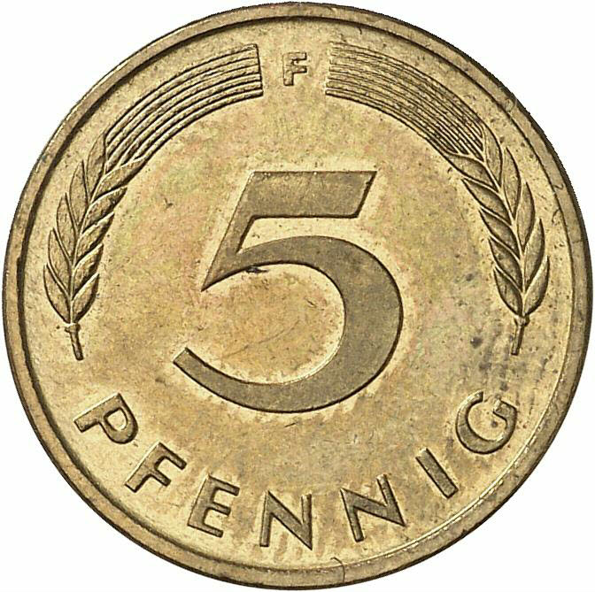 DE 5 Pfennig 1986 F