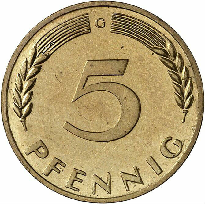 DE 5 Pfennig 1966 G