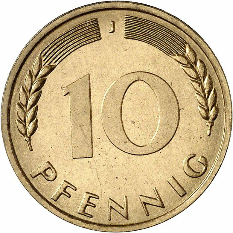 DE 10 Pfennig 1966 J