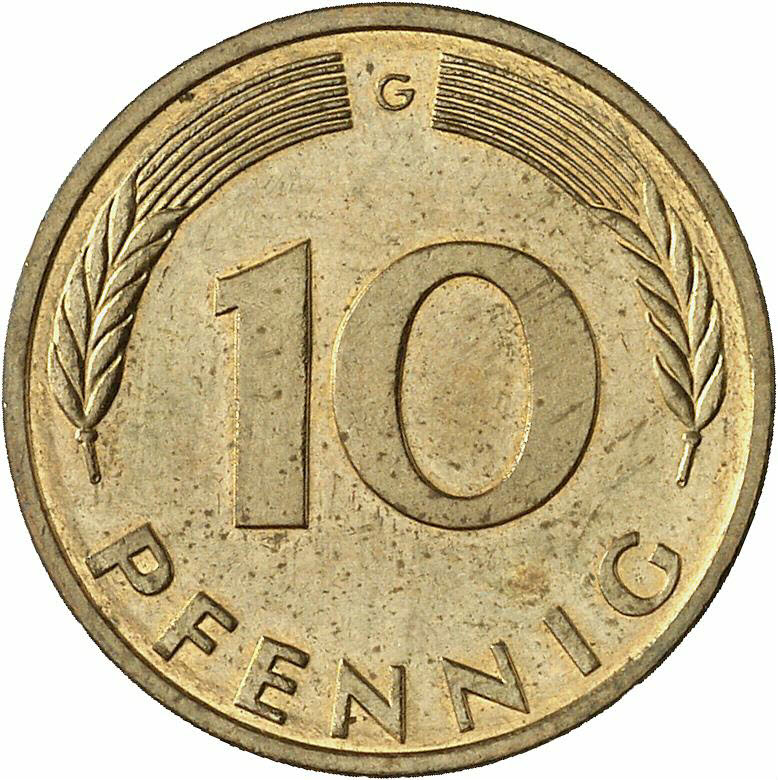 DE 10 Pfennig 1990 G