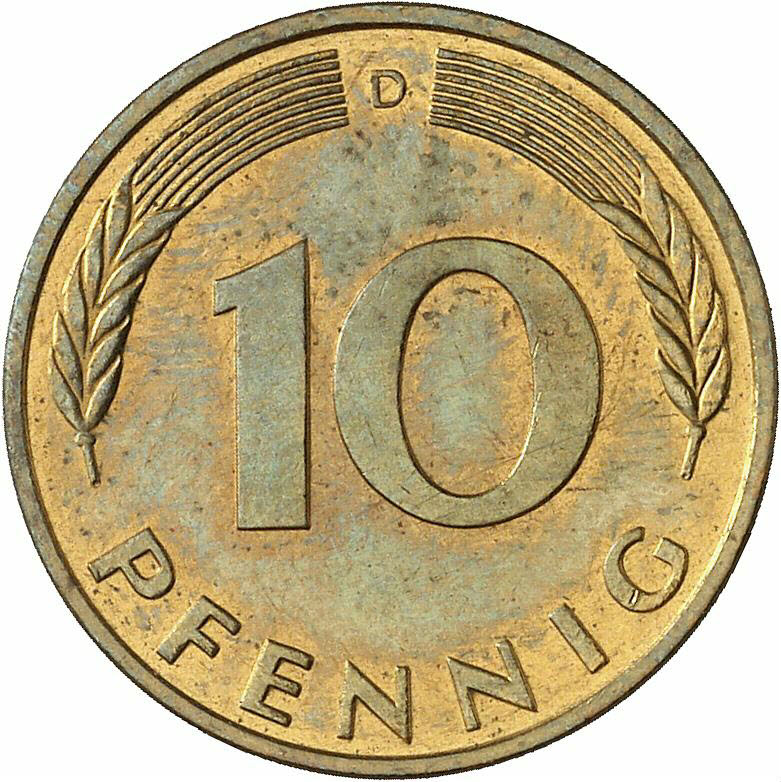 DE 10 Pfennig 1991 D