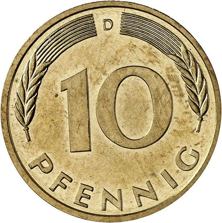 DE 10 Pfennig 1998 D