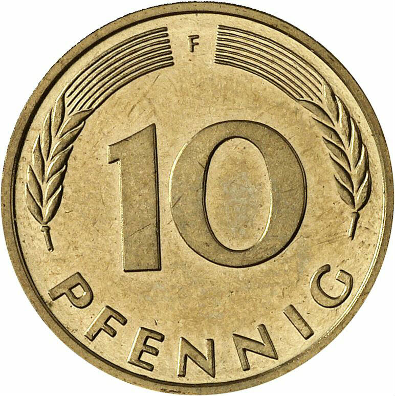 DE 10 Pfennig 1998 F