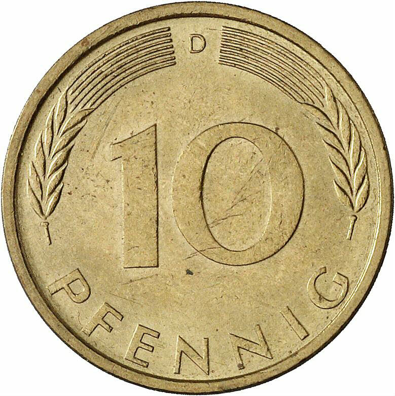 DE 10 Pfennig 1972 J