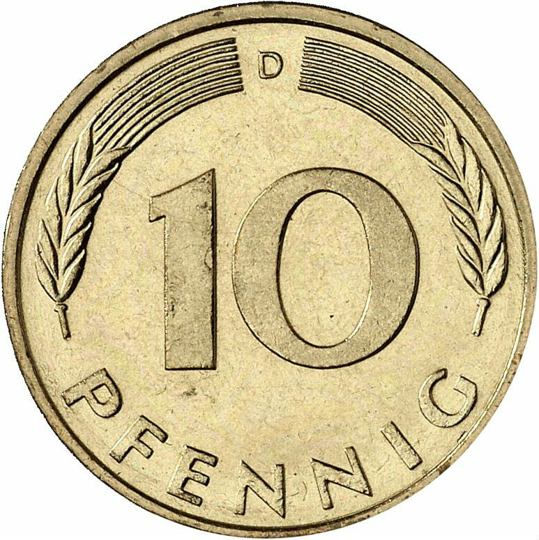 DE 10 Pfennig 1988 D