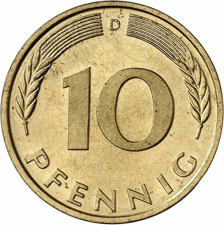 DE 10 Pfennig 1987 D