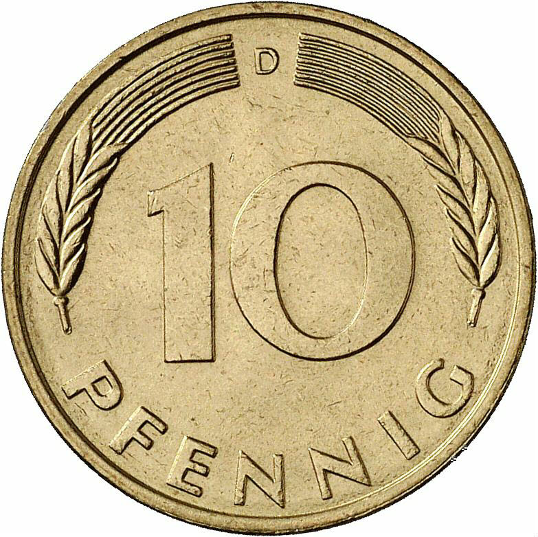 DE 10 Pfennig 1975 D