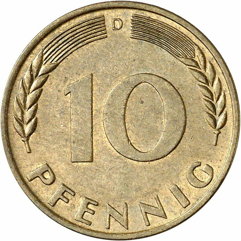 DE 10 Pfennig 1950 D