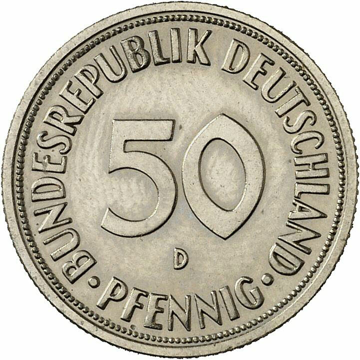 DE 50  Pfennig 1968 D